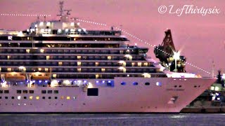 HD Cruise Ship Costa Luminosa at Brindisi Port Italy Full Video [upl. by Agripina]