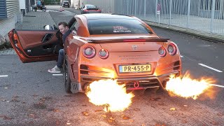 1041HP Top Secret Nissan GTR R35 with Armytrix Exhaust  HUGE Flames Turbo Sounds amp Accelerations [upl. by Kenton601]