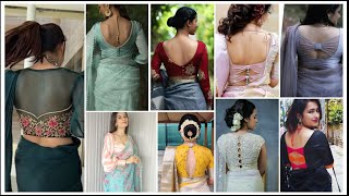 Beautiful trending Blouse Designs Stylish and trendy bridal blouse back neck design blousedesign [upl. by Esened]