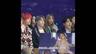 jimins golden eye contact for rose ✨️jirose btsblackpink [upl. by Loesceke]