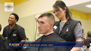 US Army Barber Shop at Joint Base LewisMcChord [upl. by Halik]