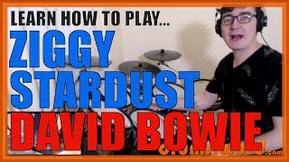 ★ Ziggy Stardust David Bowie ★ Drum Lesson PREVIEW  How To Play Song Mick Woodmansey [upl. by Gil]