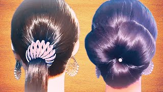 Birds nest hair clip how to use  Bird nest beautiful bun hairstyle easy [upl. by Tibbitts141]