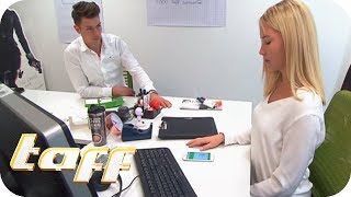 BÜROGADGETS im Test ABNEHMEN im BÜRO   taff  ProSieben [upl. by Ellenehs615]