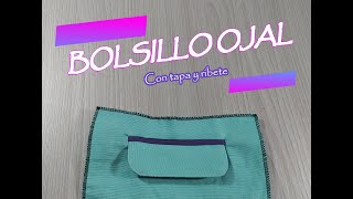 Cómo coser un bolsillo con solapa y ribete DIY patrón gratis [upl. by Peppie]