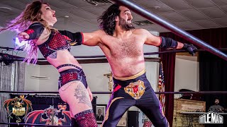 Kelsey Raegan vs Anthony Gangone Intergender BCW Grand Dragon Title Match [upl. by Seabrooke]