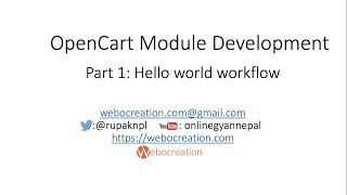 Opencart 3 custom module development tutorial [upl. by Lemhar]