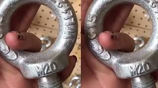 Wholesale eye bolt Din580 galvanized lifitng eye bolt [upl. by Aistek]