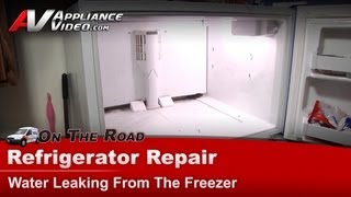 Kenmore Refrigerator Repair  Water Leaking From the Freezer  Evaporator Drain Pan [upl. by Yusuk]