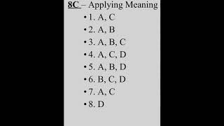 Wordly Wise Book 8 • Lesson 8 • AB  CD Answers [upl. by Suryt119]