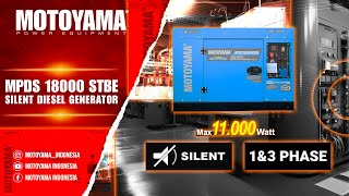 GENSET SILENT MOTOYAMA MPDS 18000 STBE BERTENAGA BESAR [upl. by Ribal240]