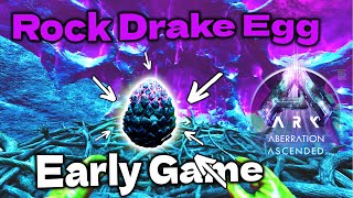 How to get a Rock Drake Egg Early Game Aberration Ark Ascended How to tame Rock Drack Easy [upl. by Remde]