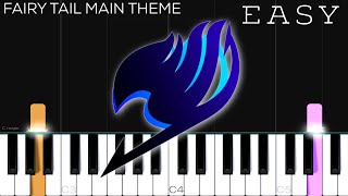 Fairy Tail  Main Theme  EASY Piano Tutorial [upl. by Strohben912]