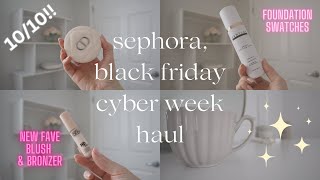 Sephora MAKEUP Haul Black Friday finds DRMTLGY 🤎 Best Bronzer Sunscreen amp Blush Ive Ever Used [upl. by Sue]