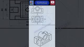 HOW TO DRAW Isometric Projection  ENGINEERING DRAWINGS  Short [upl. by Nitsa611]