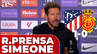 SIMEONE EN RUEDA DE PRENSA GRIEZMANN KOKE MALLORCA GESTIÓN CLUBES [upl. by Denni]