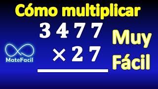 3 Cómo realizar una multiplicación por dos cifras paso a paso EJERCICIO RESUELTO [upl. by Eskill]