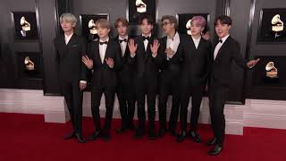 BTS on the Red Carpet  2019 GRAMMYs [upl. by Fugazy]