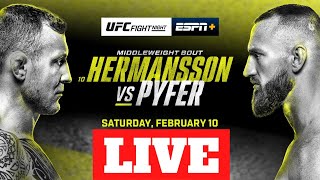 🔴UFC Fight Night Hermansson vs Pyfer LIVE Commentary [upl. by Asen]