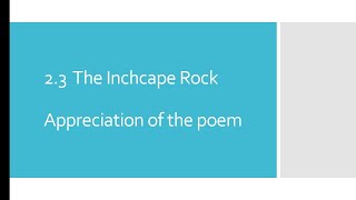 12th English 23 The Inchcape Rock Appreciation [upl. by Wat]