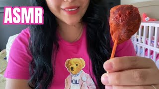 ASMR eating hot lollipop 🥵🔥ASMR comiéndo paleta de chile  Dulce mexicano SIN HABLAR [upl. by Nnire]