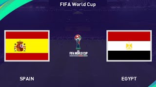 PES2021  España vs Egipto  Copa Mundial  Fase de Grupos  Partido 2 [upl. by Ilagam]