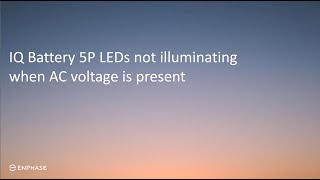 IQ Battery 5P LEDs not illuminated when AC voltage is present [upl. by Leseil]