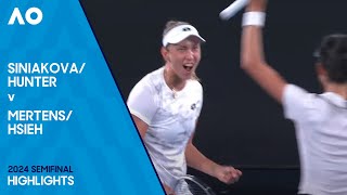 HunterSiniakova v HsiehMertens Highlights  Australian Open 2024 Semifinal [upl. by Adiraf317]