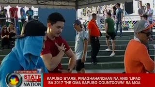 Kapuso stars pinaghahandaan na ang lipad sa 2017 the GMA kapuso countdown sa MOA [upl. by Attennyl466]