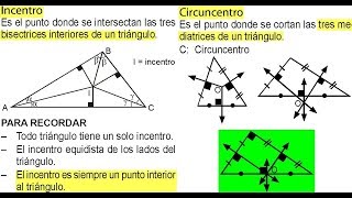 Baricentro Ortocentro Incentro Circuncentro y Excentro en un Triángulo Ejercicios Resueltos [upl. by Zined31]