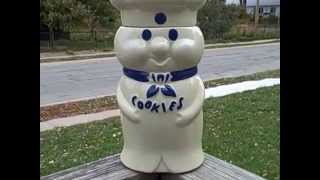 Vintage 1973 Ceramic Pillsbury Doughboy Cookie Jar Collectible Used [upl. by Aicat]