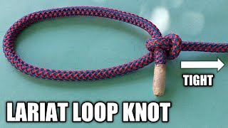 How to tie a lariat loop knot how KNOTSFACTORY [upl. by Reyotal]