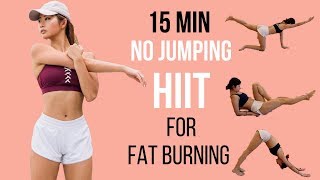 BEST 15 min Beginner Workout for Fat Burning NO JUMPING HIIT [upl. by Resiak]