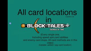 all card locations in Block Tales Roblox updated 20 [upl. by Eelyr]