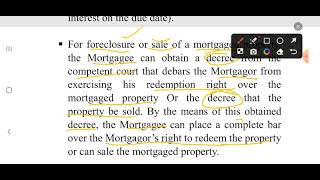 Rights of a Mortgagee Part 1 [upl. by Aicelav]