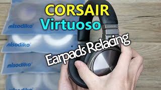 How To Replace Earpads on CORSAIR Virtuoso Gaming Headset [upl. by Rorke]