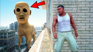 SCP096 Monster Attack AND Destroys LOS SANTOS In GTA 5  SCP Monster [upl. by Nylsej]