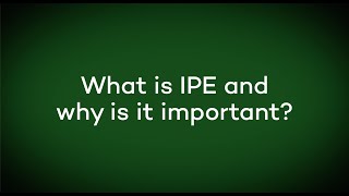 EMU IPE  What is IPE and why is it important [upl. by Kokaras]