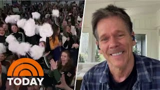 Kevin Bacon surprises students of Footloose high school [upl. by Yeslaehc]