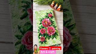 Flowers painting art utubeshorts creditArt o walls [upl. by Novihs]