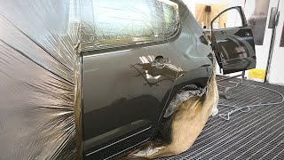 Spray painting car  Water base paint  Cromax Pro Axaltaquot Devilbiss  Clear coat Anest Iwata [upl. by Matheson127]