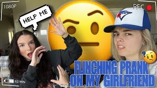 FLINCHING EVERY TIME MY GIRLFRIEND TRIES TO TOUCH ME PRANK HILARIOUS REACTION [upl. by Idnac]