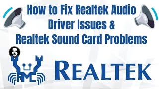 How to Fix Realtek High Definition Audio Driver Issue amp Fix Issues With Any Realtek Sound Card [upl. by Nelleyram]