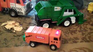 Garbage Trucks In Action With Carson [upl. by Tonry399]