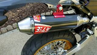 DRZ400SM S Supermoto Yoshimura Full Exhaust Install DIY [upl. by Assirat]