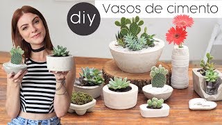 DIY como fazer vasos de cimento para decorar  Super Fácil amp barato [upl. by Atinrehs]