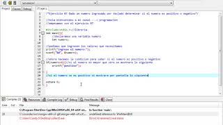 Programación en c Ejercicio 7 Determinar si un numero es positivo o negativo  Sentencia if y else [upl. by Isabel]