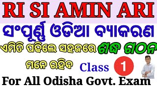 Odia Grammarଓଡିଆ ବ୍ଯାକରଣDetails with MCQClass1RISI ARIAMINASOଶବ୍ଦ ଗଠନAll Odisha govt exam [upl. by Thad]