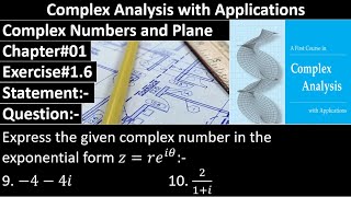 Complex Analysis and Applications  Exercise16  Question No0910  Dennis G Zill [upl. by Teleya]