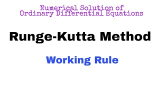 35 RungeKutta Method  Working Rule  Complete Concept [upl. by Dachy]